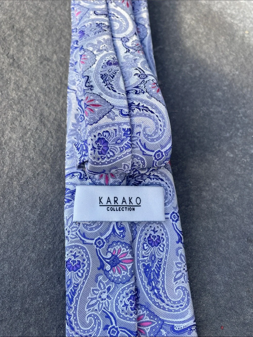 Men's  Paisley Tie with Silver Accents